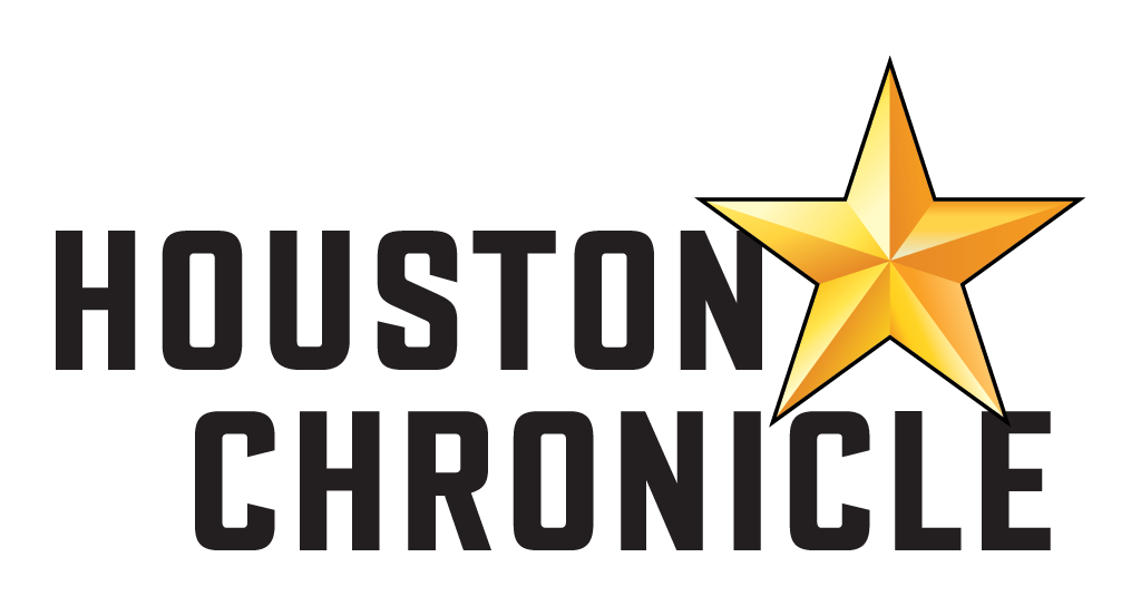 Houston Chronicle logo with a yellow star on a white background
